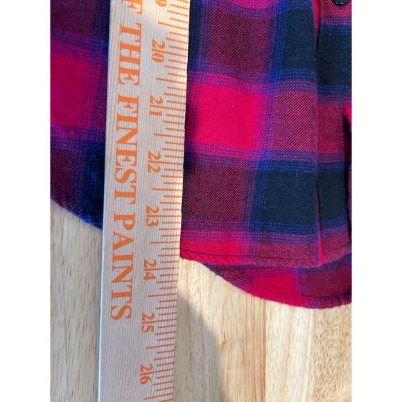 Rails Milo Flannel Button Down Shirt in Black Cherry Violet Plaid Women's XS - Picture 15 of 15